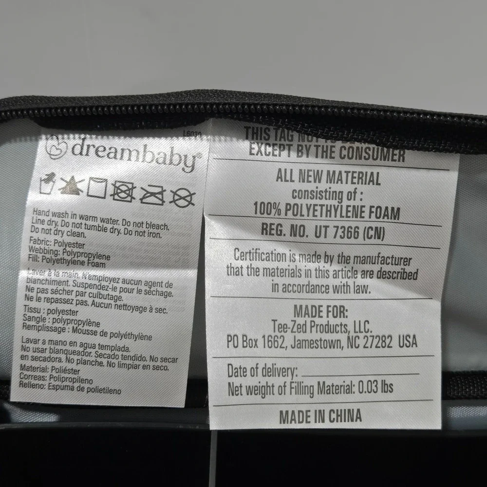 Dreambaby Grab n Go Booster Seat Gray Chevron Travel High Chair Storage Bag